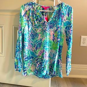 Lilly Pulitzer Willa Top in shell of a party - new with tags